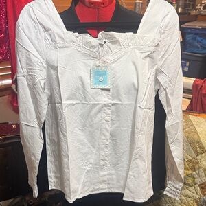 Hayden White Ruffled Blouse